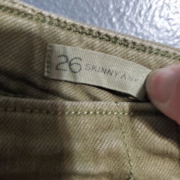 Banana Republic Womens Khaki Jean Pants Skinny Ankle Gorpcore Size 26 - Picture 6 of 7